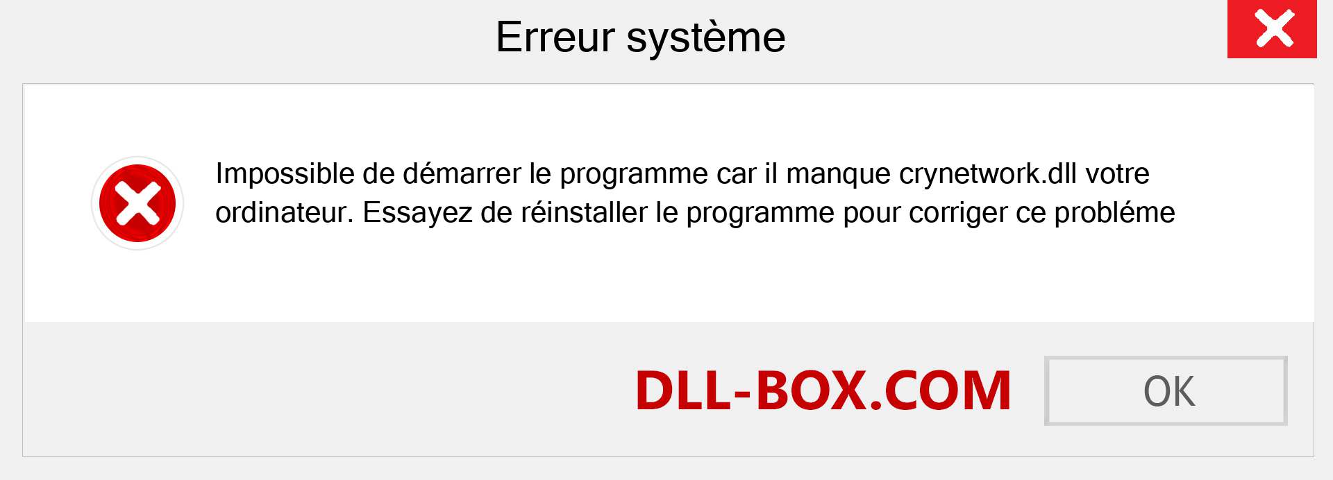 Le fichier crynetwork.dll est manquant ?. Télécharger pour Windows 7, 8, 10 - Correction de l'erreur manquante crynetwork dll sur Windows, photos, images